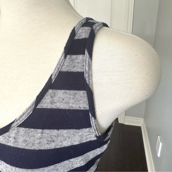 JACOB Striped Sleeveless Jersey Maxi Dress with Hi-Lo Hem - Sz M - Picture 4 of 9